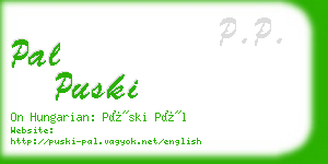 pal puski business card